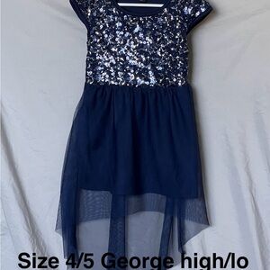 George Navy Blue Sequin Kids Dress size 4/5